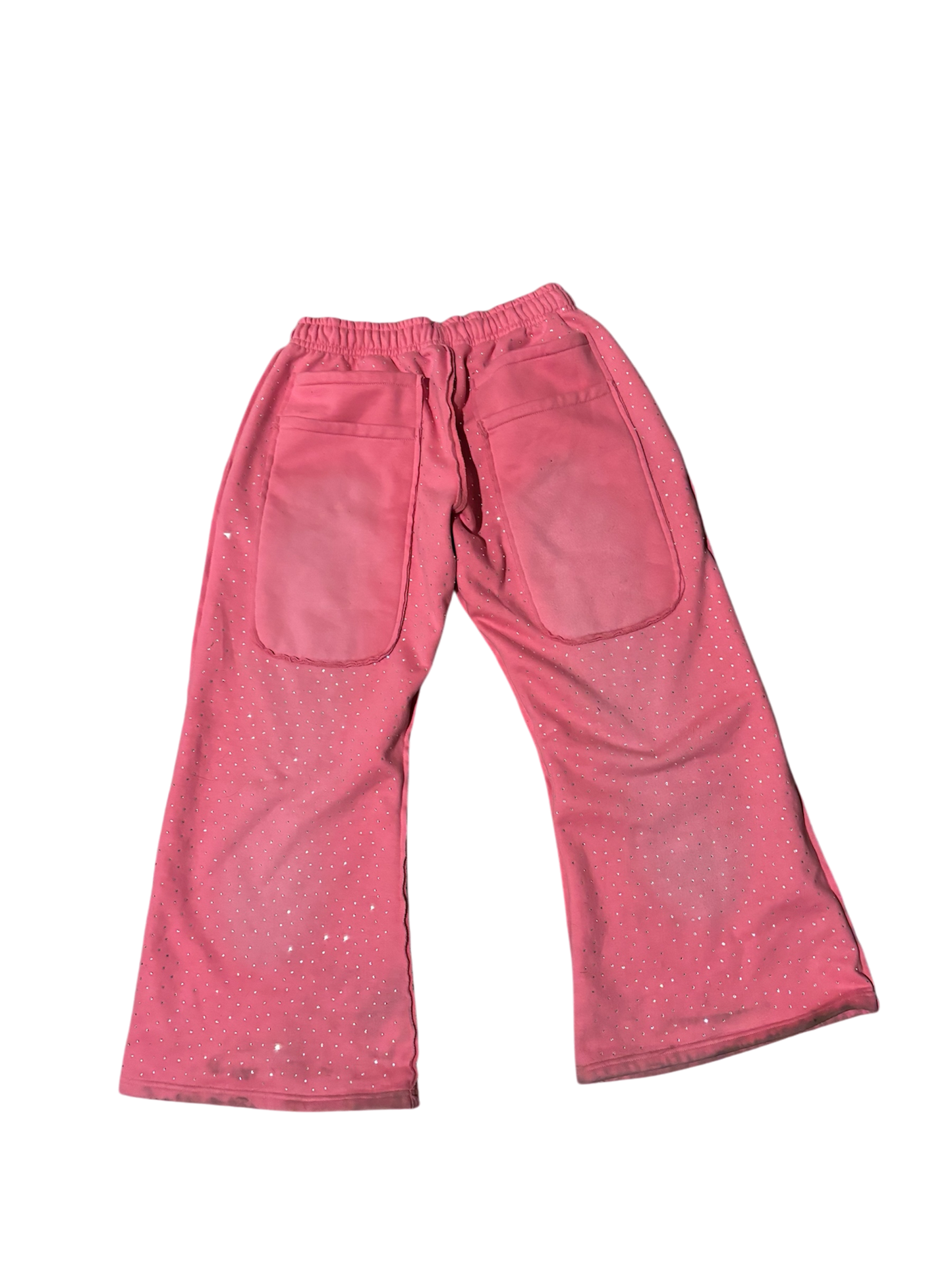 PINK BAGGY RHINESTONE SWEATS