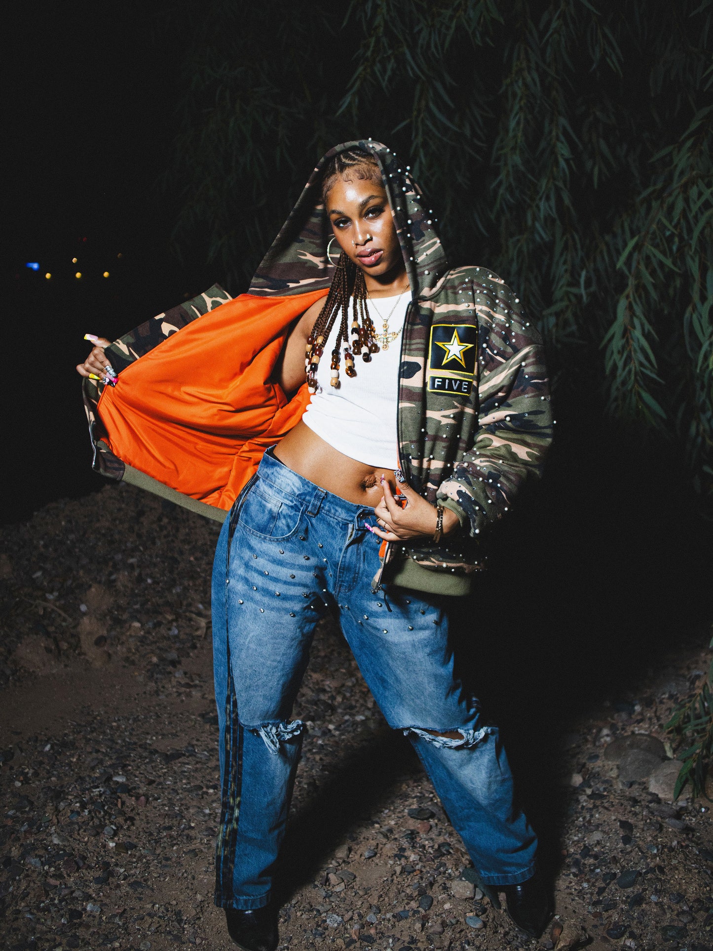 Uniform camo bomber jacket