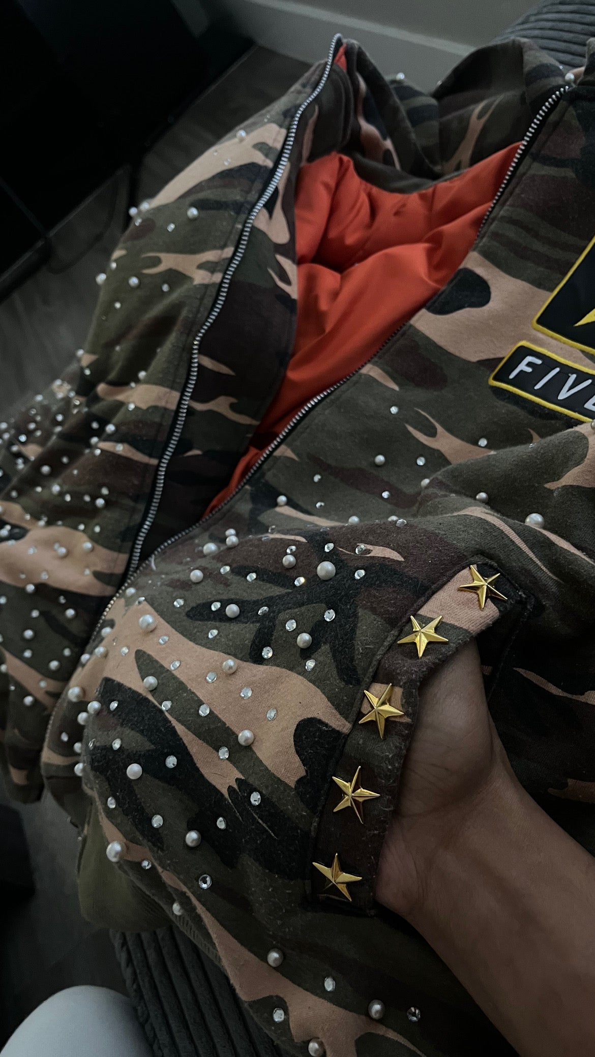 Uniform camo bomber jacket