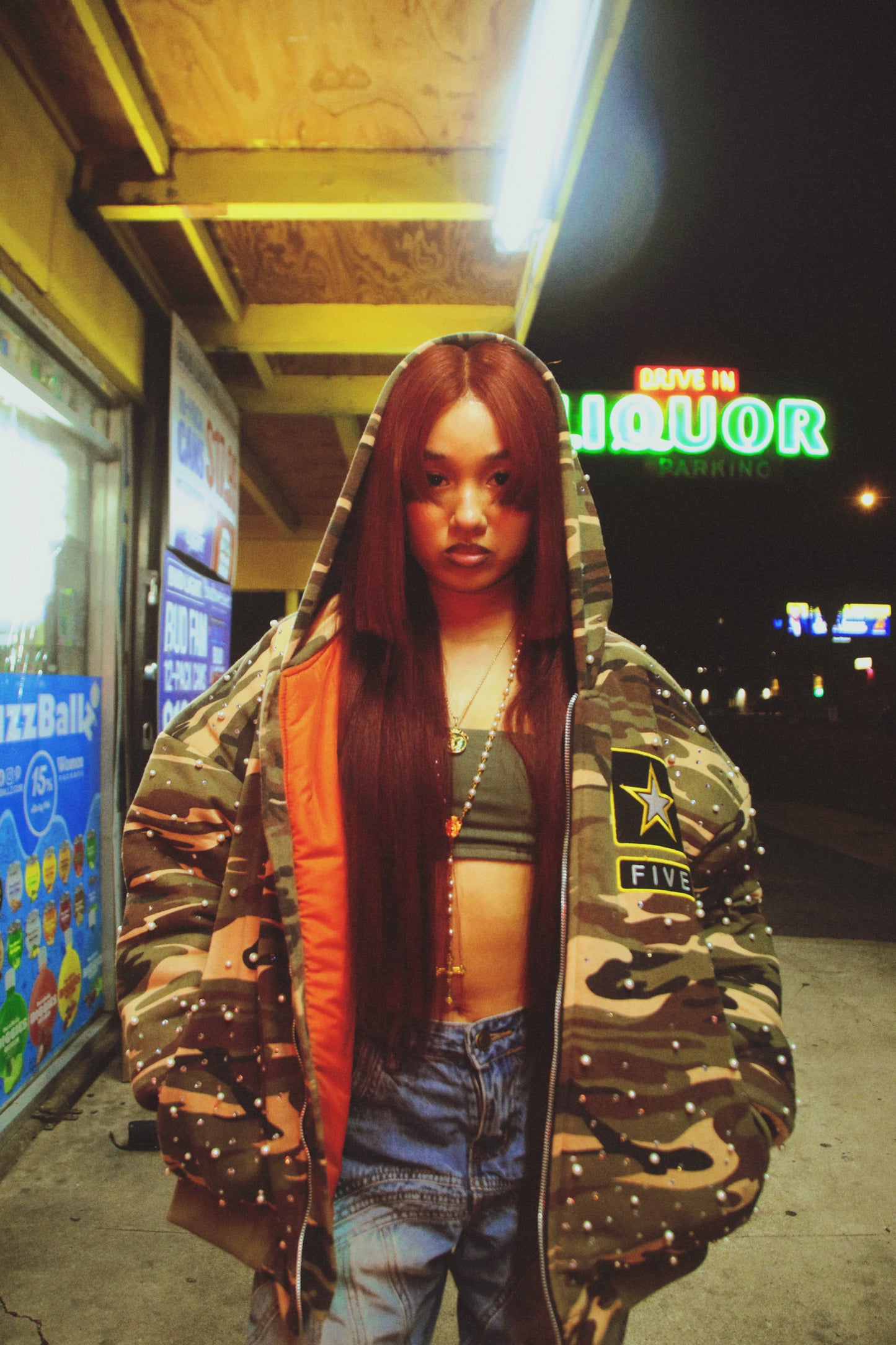 Uniform camo bomber jacket