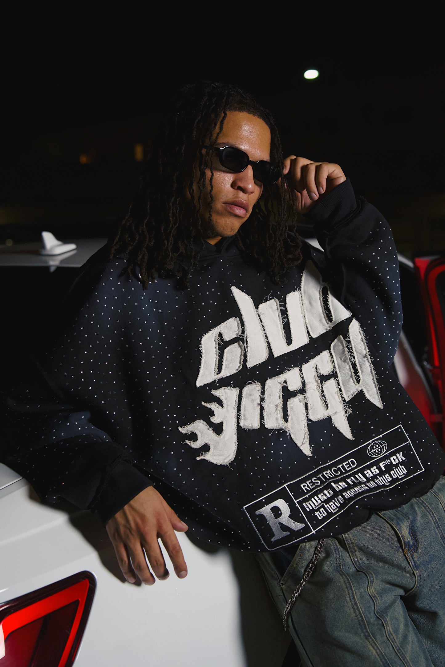 OPIUM RHINESTONE HOODIE