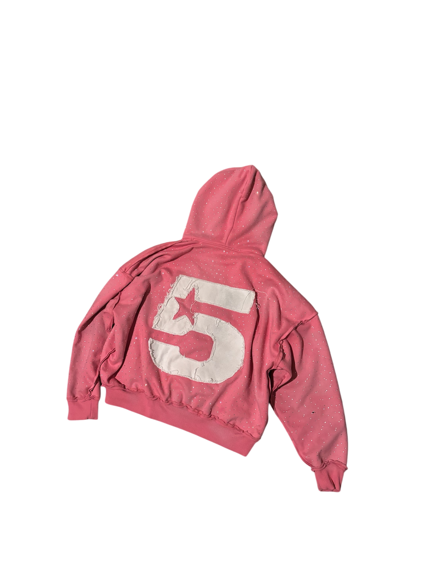 PINK RHINESTONE HOODIE