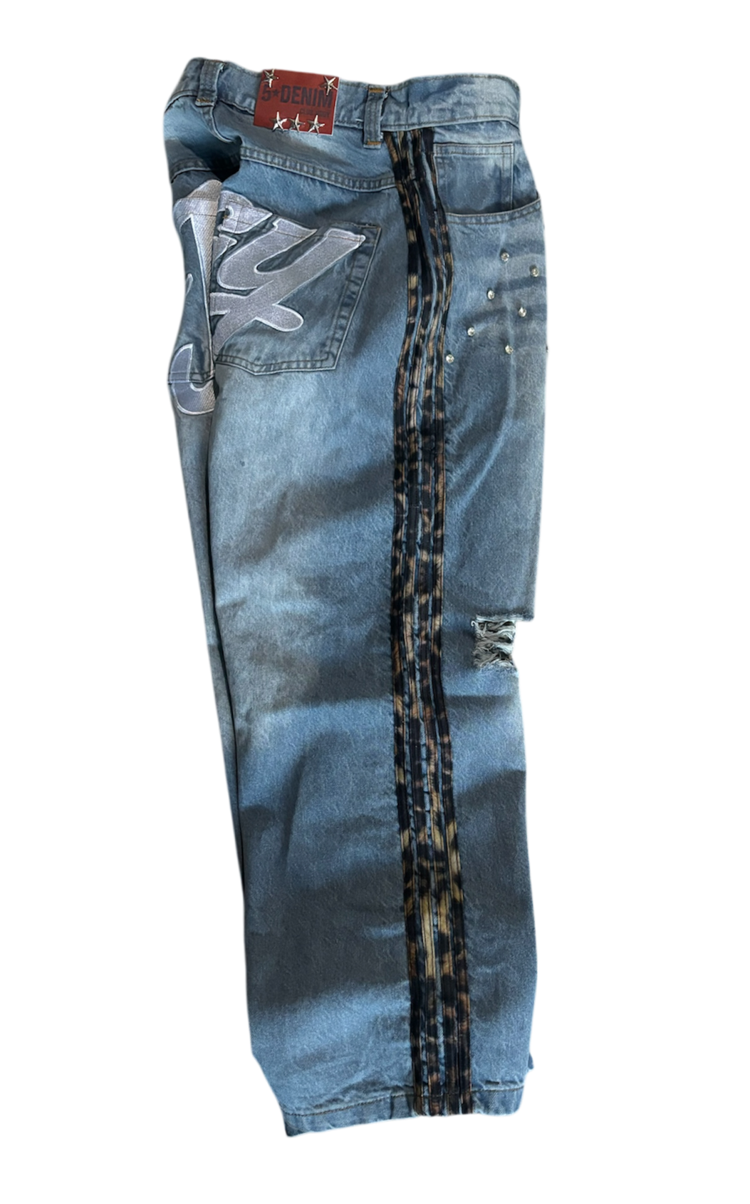 Jiggy leopard denim